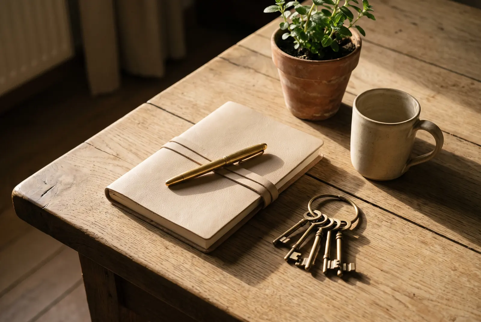 Carnet d'accueil Maison Chloé ouvert sur une table